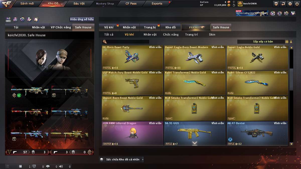 shop acc cf uy tin gia re